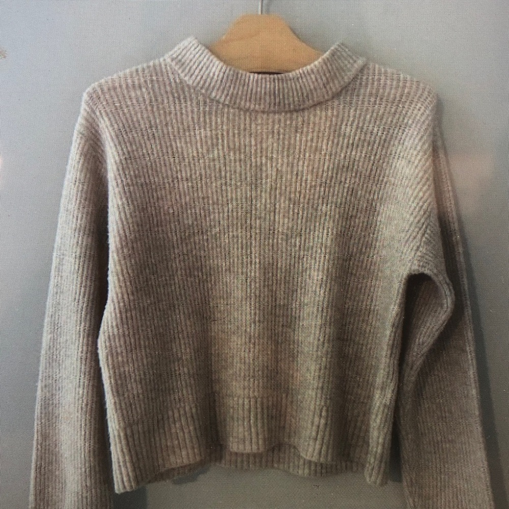 Kids Ribbed Sweater - Gray
